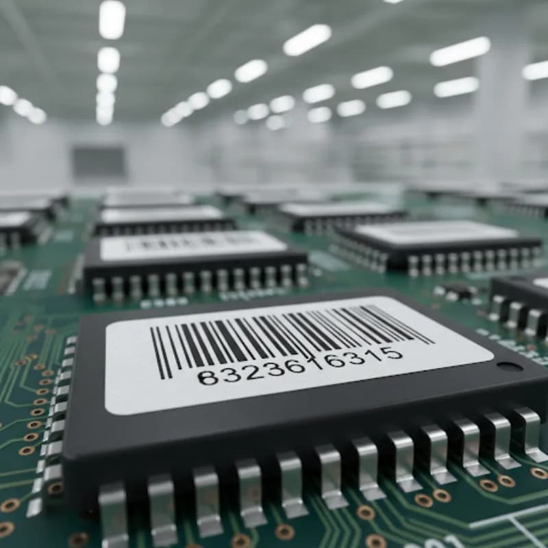 High-Temp PET Electronic Component Label