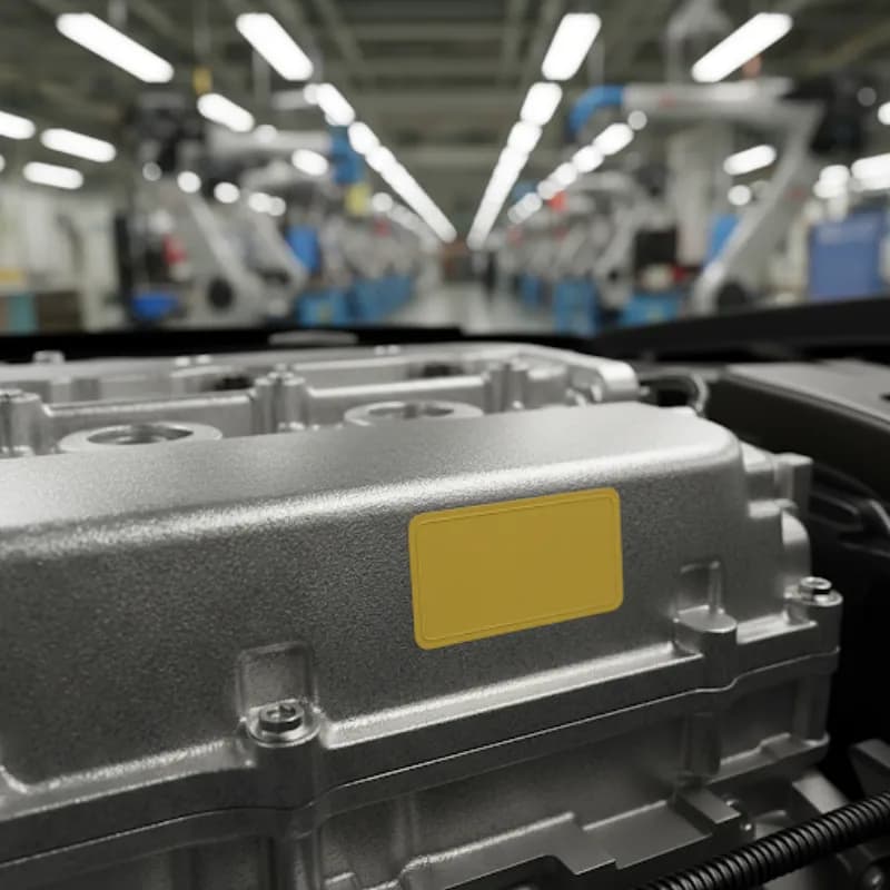 PI Automotive Engine Parts Label